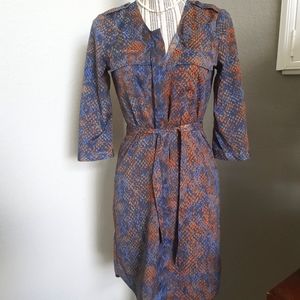 Victoria secret animal print silky shirt dress